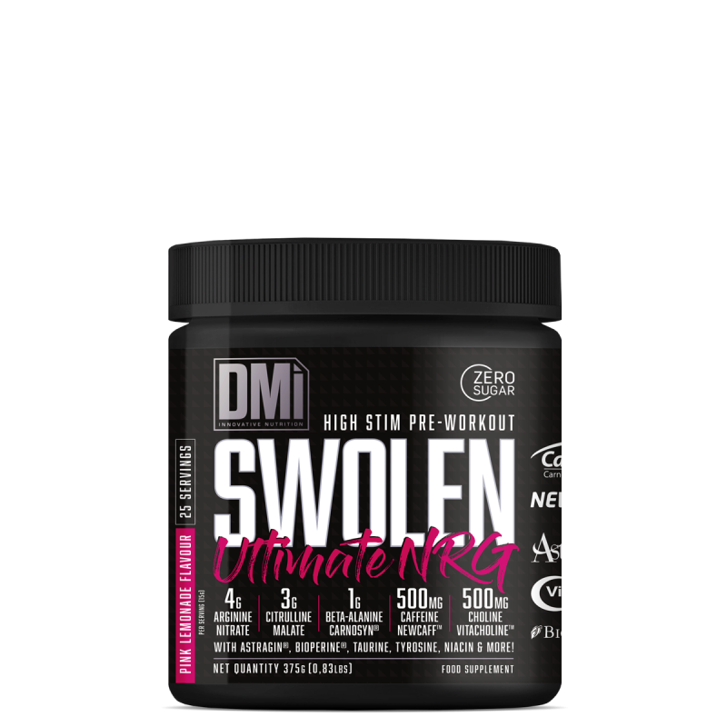 SWOLEN ULTIMATE NRG (High stim pre-workout) Pink Lemonade