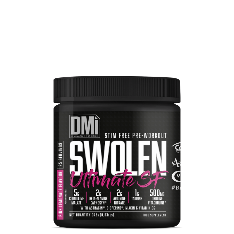 SWOLEN ULTIMATE SF (Stim free pre-workout) Pink Lemonade