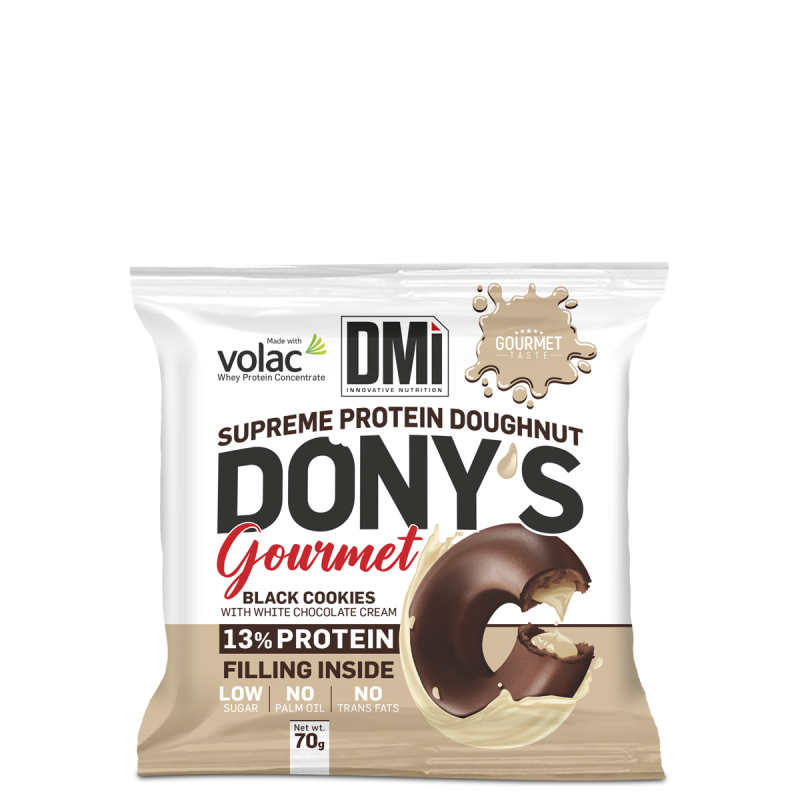 DONY'S GOURMET (13%Protein) Black cookies with white chocolate cream